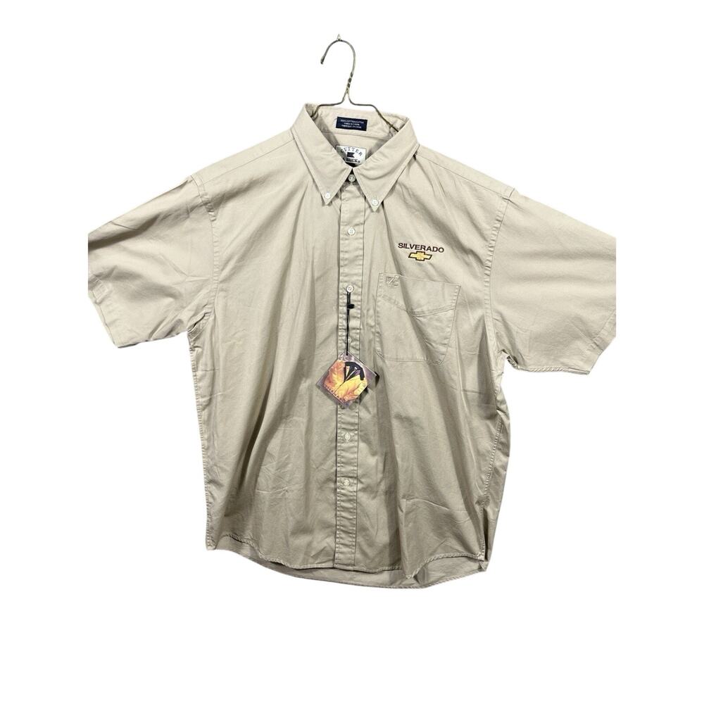 NWT Chevy Silverado Men's Size Large /Tan /Crew Shirt /Cutters & Buck‎ Brand